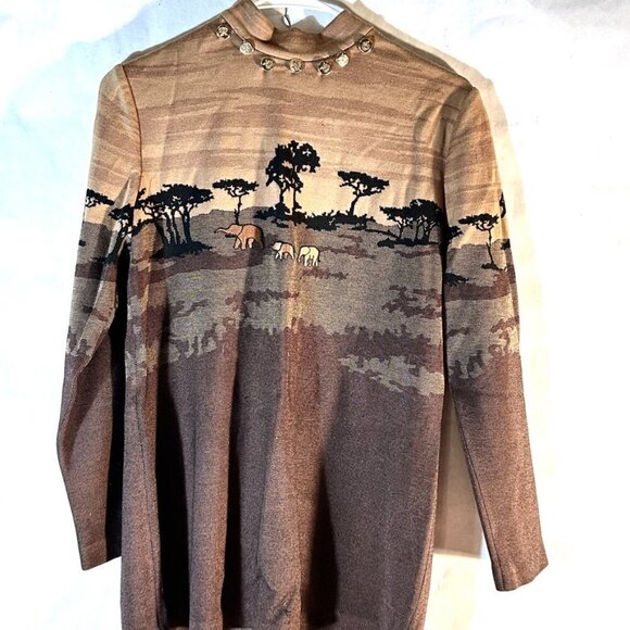 St. John Sport by Marie Gray  Size Petite Small Elephant Sweater Upcycled - Picture 6 of 10
